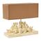 Hello Honey® 14" White and Sand Rabbit Table Lamp with Rectangle Linen Shade